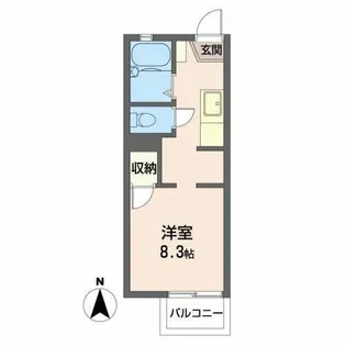 ラポール渚A棟【0205号室】の間取り