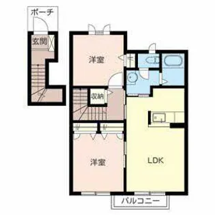 コンフォーレ丸山A・B【B202号室】の間取り