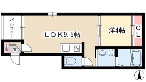 ハーモニー高畑ザレジデンス【302号室】の間取り