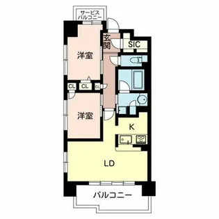 ソルレヴェンテ池田呉服町【0604号室】の間取り