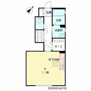 ウェルシー【A0102号室】の間取り