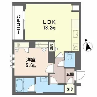 プライム筒井【0202号室】の間取り