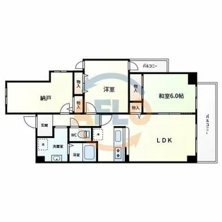 ホワイトマンション【5階】の間取り