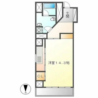 丸の内セントラルハイツ【505号室】の間取り