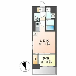 CREST TAPP大曽根Ⅱ【1303号室】の間取り