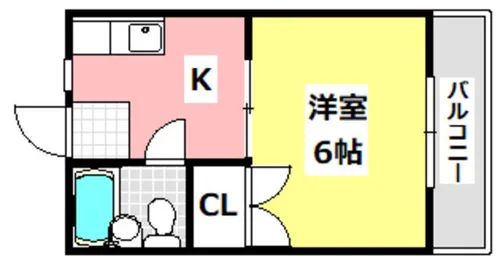 コーポ大住【2階】の間取り