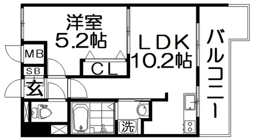 M’PLAZA香里六番館【3階】の間取り