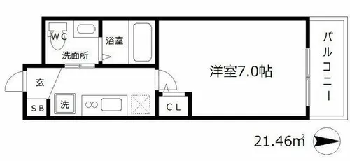 セレニテ本町グランデ【6階】の間取り