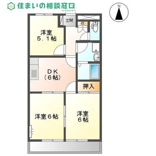 愛知県岡崎市松橋町1丁目【アパート】の間取り