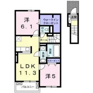 カーサ コリーナ【2階】の間取り