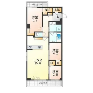 STANDZ西院【7階】の間取り