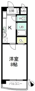 シンフォニー東新町【1A号室】の間取り