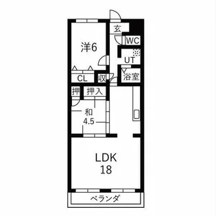 サンモール清水【4階】の間取り