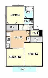 ラックコートナカイ【202号室】の間取り
