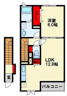 シャルム・コッティⅠ【201号室】の間取り