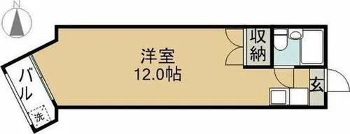 ブランシュ東海通【4階】の間取り