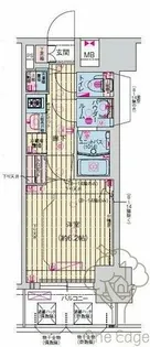 プレサンス扇町駅前【8階】の間取り