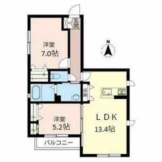 グランハイツ ハロー【0203号室】の間取り