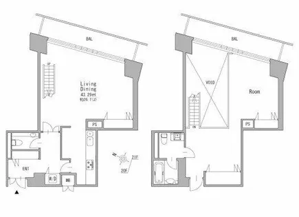 CHASKA CHAYAMACHI RESIDENCE【20階】の間取り