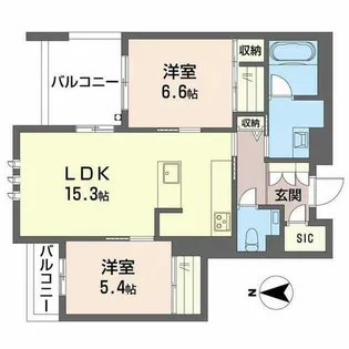 オンブール広路【0401号室】の間取り