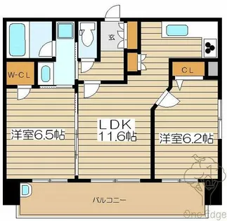 エステムプラザ梅田・茶屋町Ⅱエアパークス【9階】の間取り