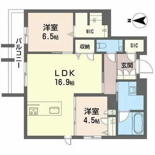 オンブール広路【0406号室】の間取り
