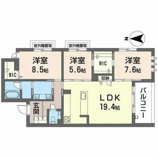 オンブール広路【0202号室】の間取り