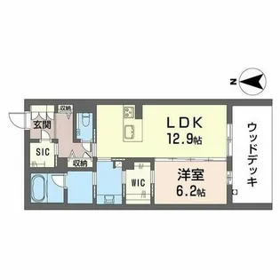 オンブール広路【0103号室】の間取り