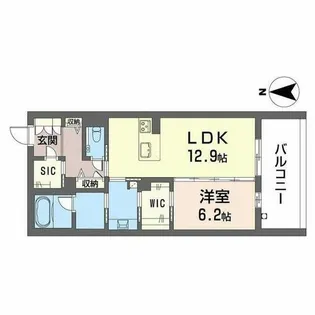 オンブール広路【0203号室】の間取り