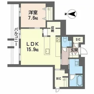 オンブール広路【0206号室】の間取り