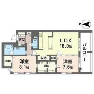 オンブール広路【0205号室】の間取り