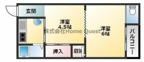 明美マンション【2階】の間取り
