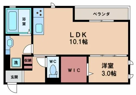 プランドール・T1【1階】の間取り