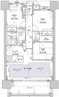 MJR六本松【1003号室】の間取り