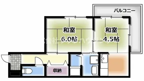 大阪府四條畷市大字岡山【マンション】の間取り