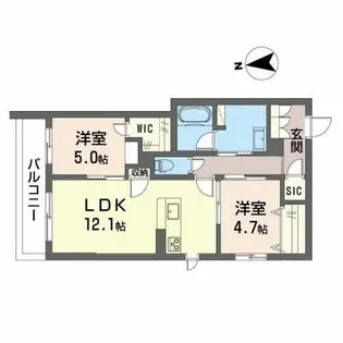 ShaMaison リバーヒルズ【2階】の間取り