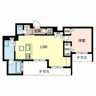 クレスティーク桂【0101号室】の間取り