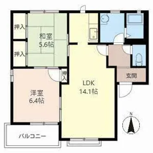 桃山ソレージュ【0202号室】の間取り