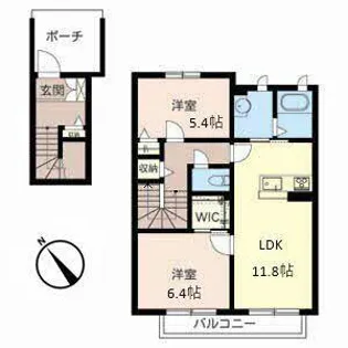 シャーメゾン和(なごみ)II【0202号室】の間取り