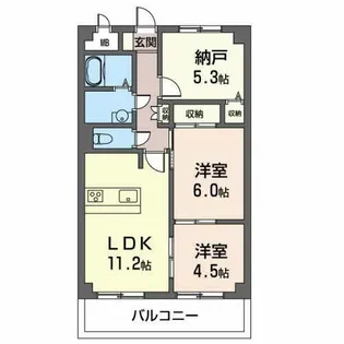グランビューサン【0601号室】の間取り
