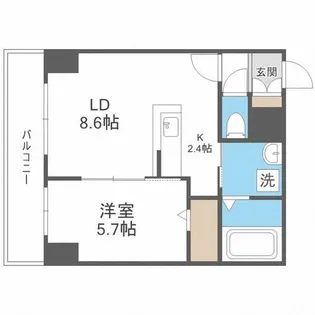 レゾ札幌【6階】の間取り