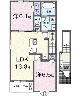 ソラーナ・ウキハⅡ【2階】の間取り