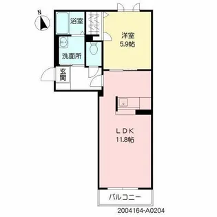 グリーンコート楽II【2階】の間取り