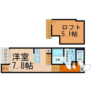 ASTERIA新栄【2階】の間取り