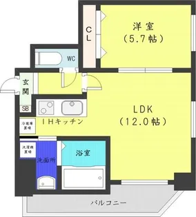 ドエル南円山【10階】の間取り
