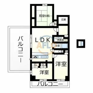 カステッロはなふさ長居【7階】の間取り