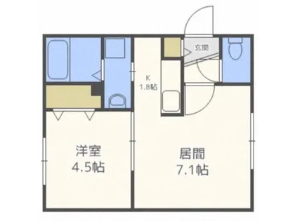 ガーデンコート美園【1階】の間取り