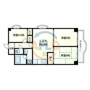 都島北通りマンション【3階】の間取り