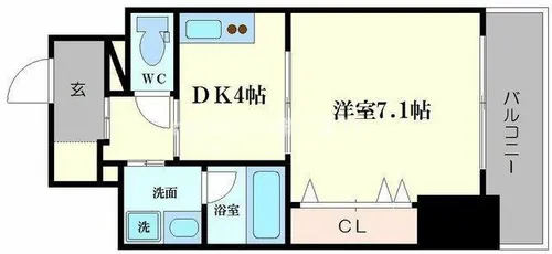 クローバー・ビュー上本町【2階】の間取り