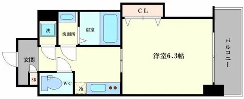 Luxe福島【806号室】の間取り